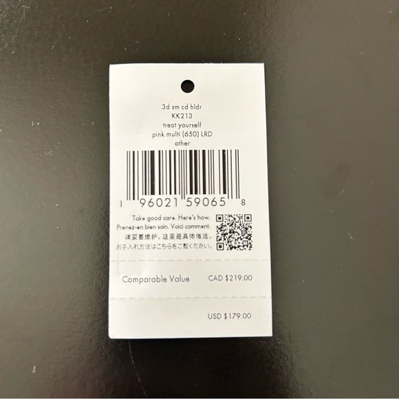 Kate Spade Bubble Gum 3D Small Leather Cardholder Zip Wallet MSRP $179 - Picture 13 of 16